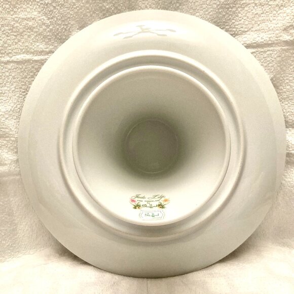 VINTAGE Shafford Fine China "Jade Lily" Pedestal Cake Stand Plate Footed 10.25” - Picture 9 of 9